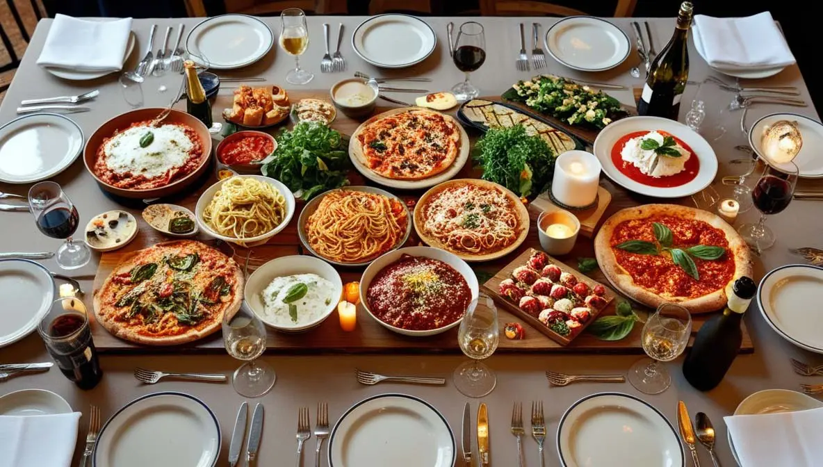 A freshly prepared Italian dish served at Bella Italia